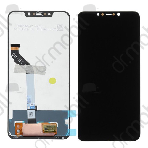 LCD kijelző Xiaomi Pocophone F1 (érintőpanel, átvezető fóliával) fekete